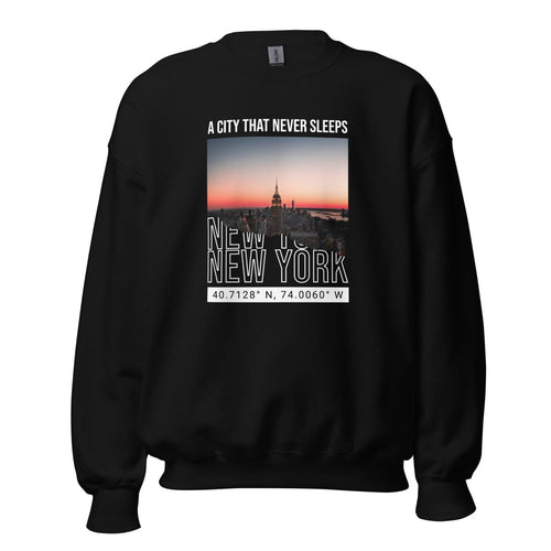 Gym Sweatshirt "Never Sleeps" – Unisex, große Größen S–5XL | Black Ursus - Streetwear - size_range | Black Ursus