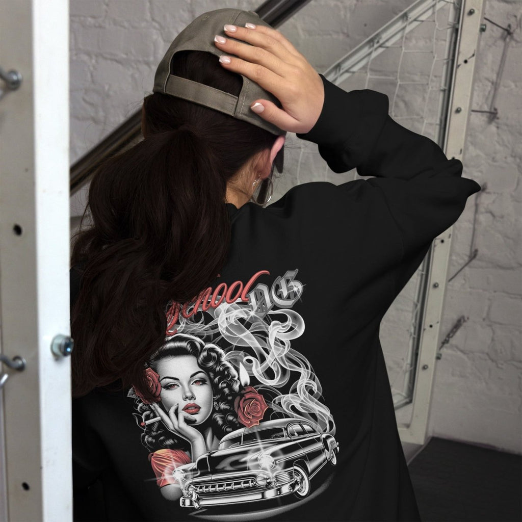 Unisex Sweatshirt "Old School" mit hochwertigem Logo - Stick in Farbe Gold - Streetwear - size_range | Black Ursus