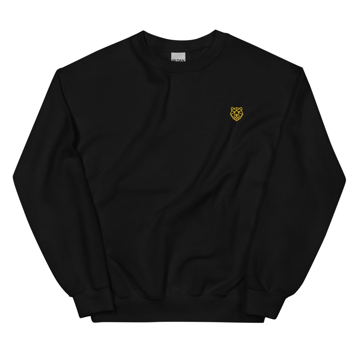 Unisex Sweatshirt "Old School" mit hochwertigem Logo - Stick in Farbe Gold - Black Ursus | Urban Streetwear