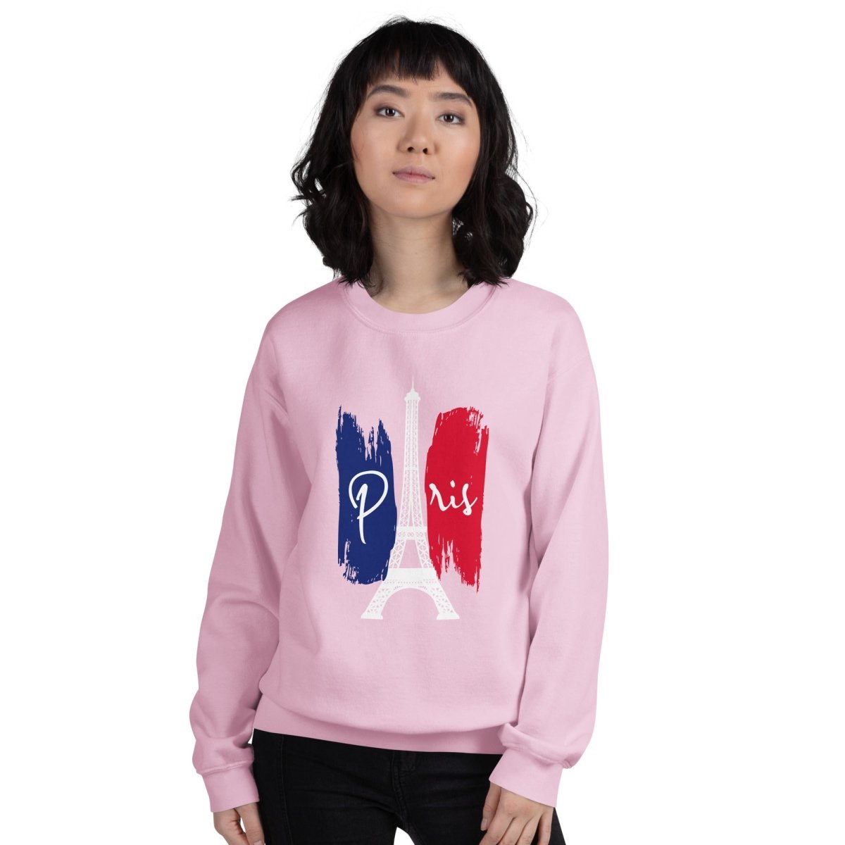 Unisex Sweatshirt "Paris Eiffel Trikolore" - Black Ursus | Urban Streetwear