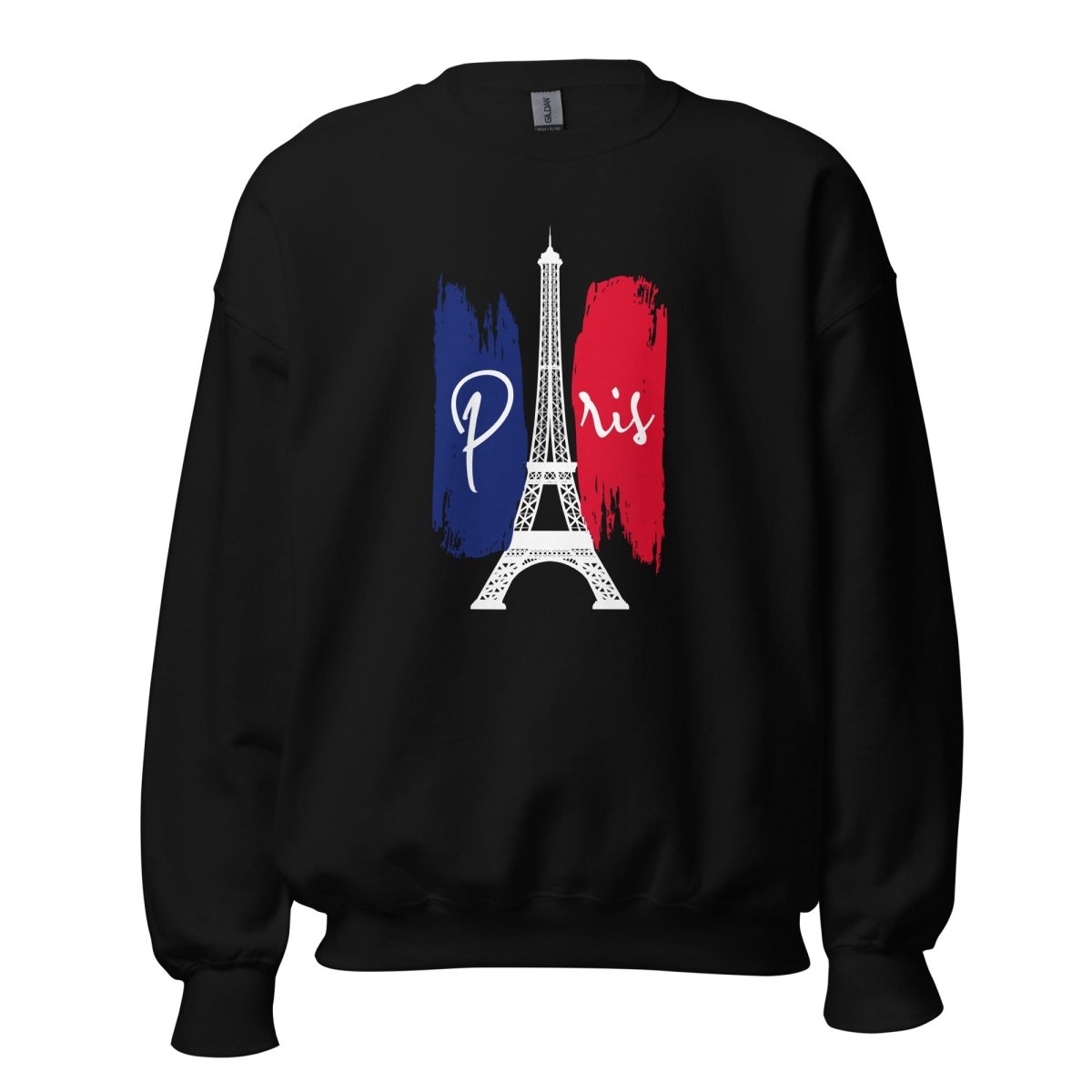 Unisex Sweatshirt "Paris Eiffel Trikolore" - Black Ursus | Urban Streetwear