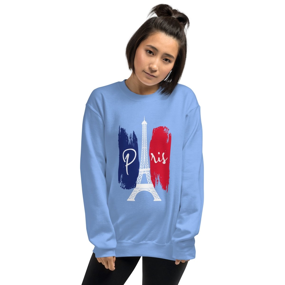 Unisex Sweatshirt "Paris Eiffel Trikolore" - Black Ursus | Urban Streetwear