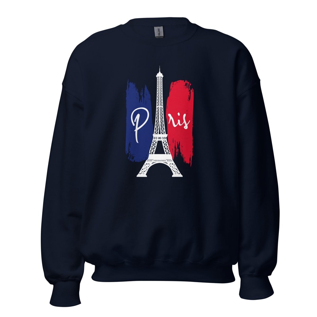 Unisex Sweatshirt "Paris Eiffel Trikolore" - Black Ursus | Urban Streetwear