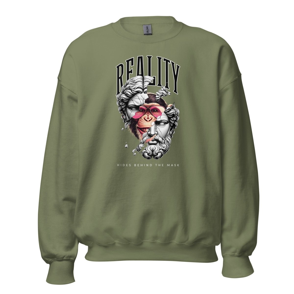 Unisex Sweatshirt „Reality Mask“ - Black Ursus | Urban Streetwear