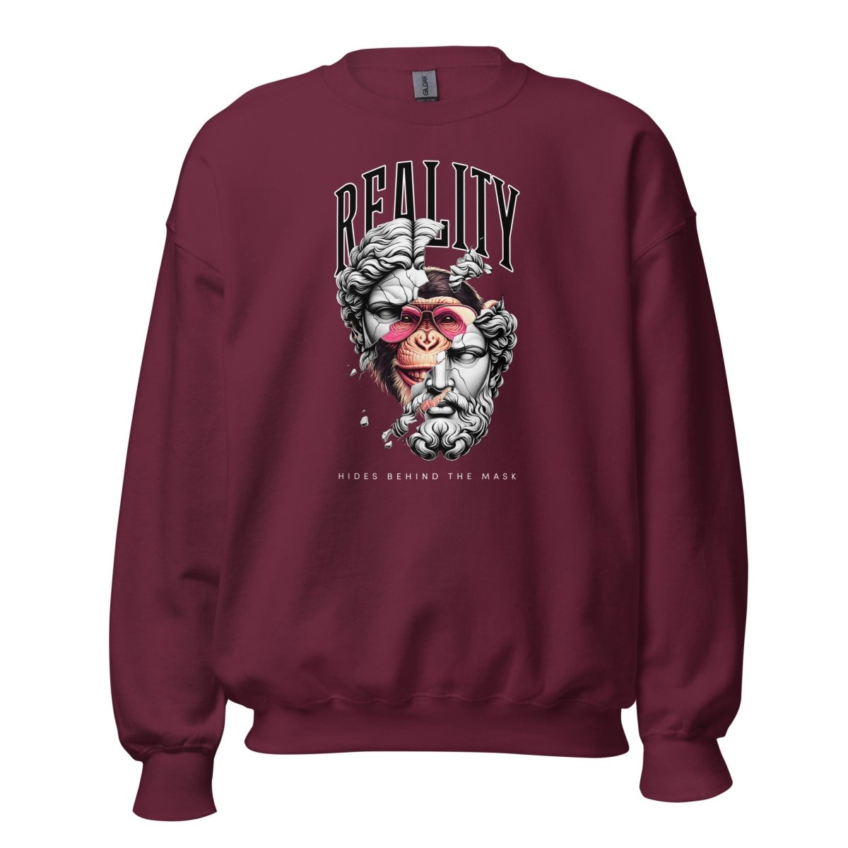 Unisex Sweatshirt „Reality Mask“ - Black Ursus | Urban Streetwear