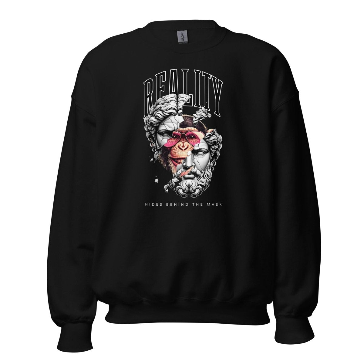 Unisex Sweatshirt „Reality Mask“ - Black Ursus | Urban Streetwear
