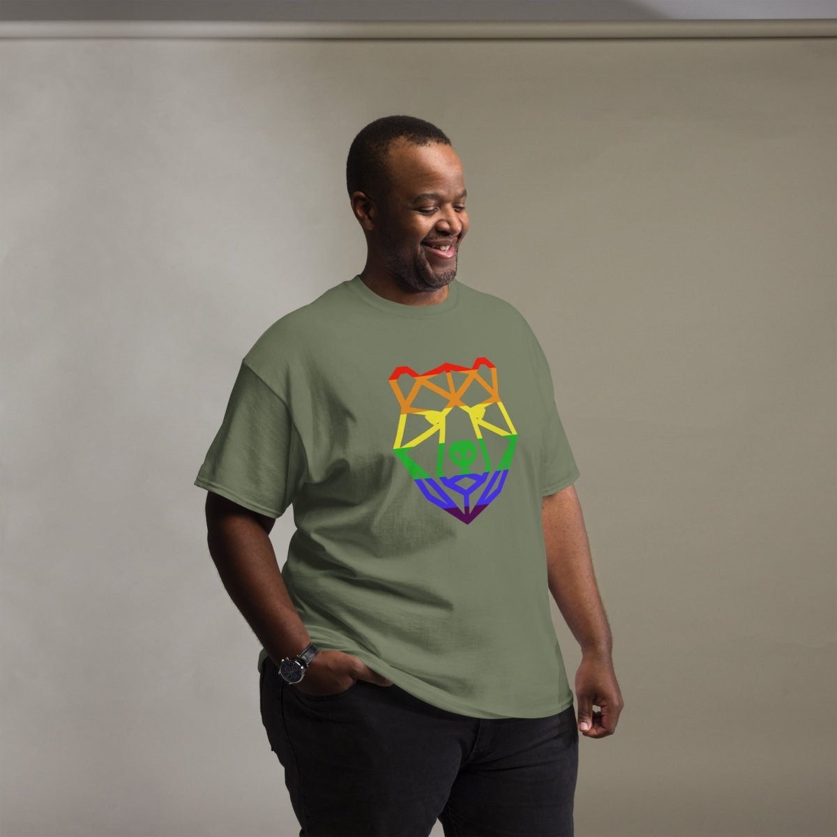 Unisex T-Shirt BEAR Rainbow - Streetwear - size_range | Black Ursus