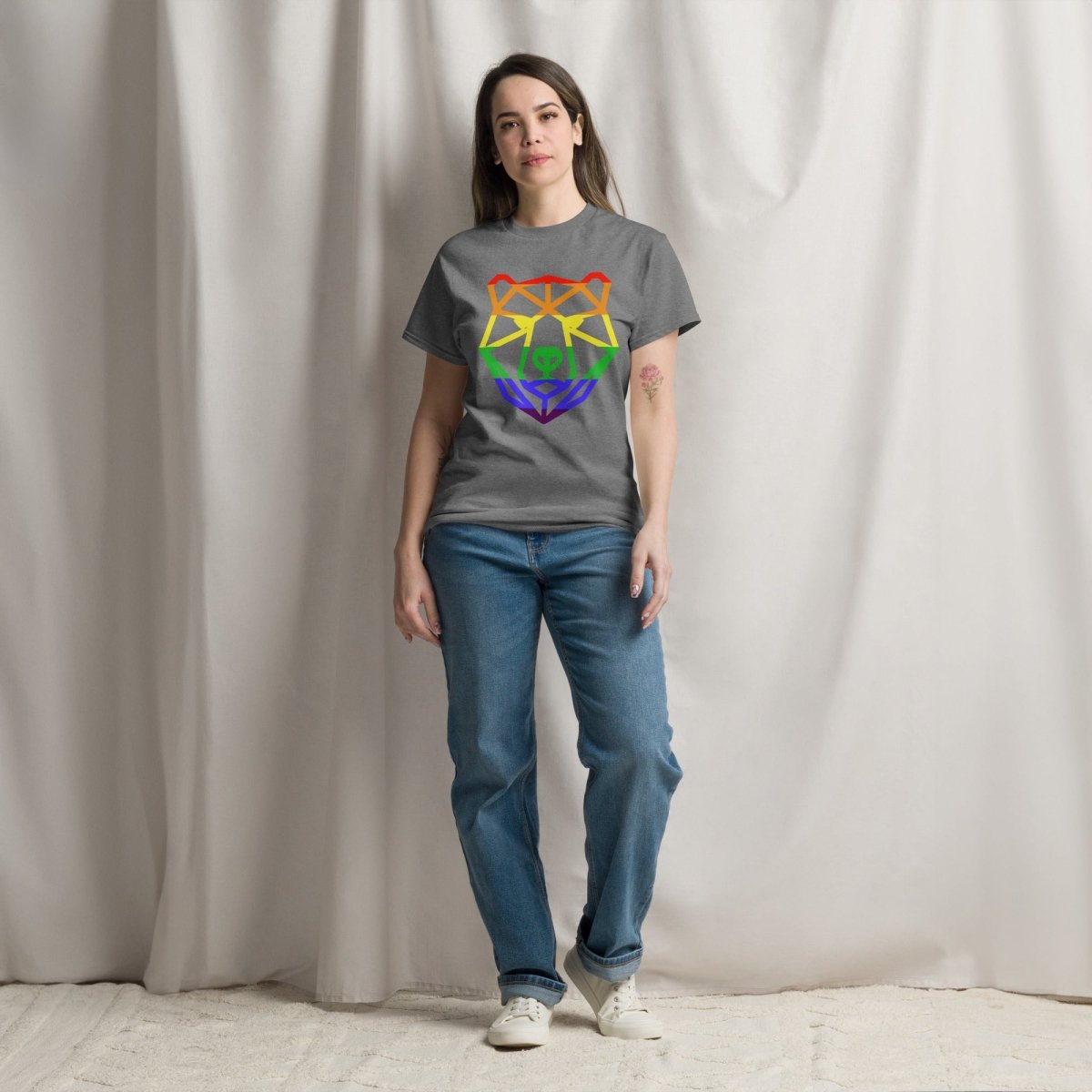 Unisex T-Shirt BEAR Rainbow - Streetwear - size_range | Black Ursus