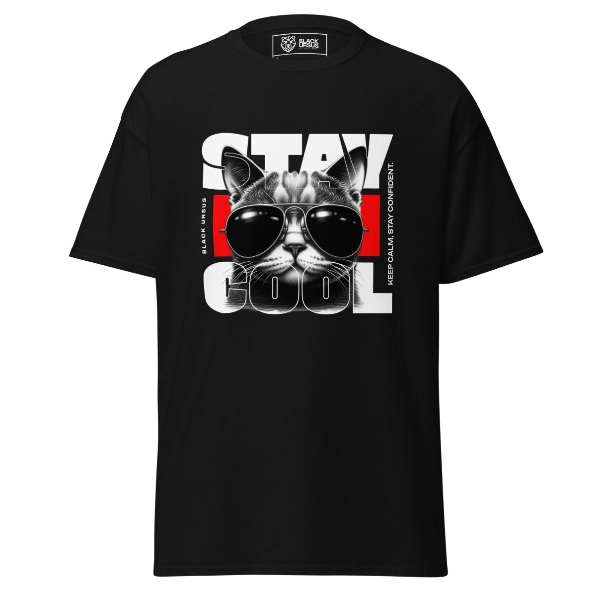 Unisex T-Shirt "Cool Cat" - Streetwear - size_range | Black Ursus