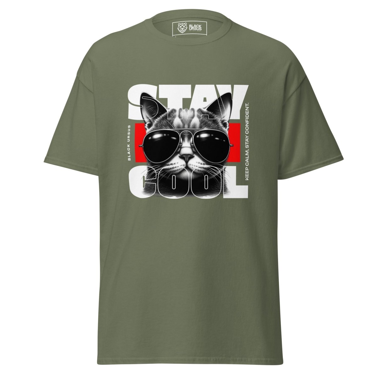 Unisex T-Shirt "Cool Cat" - Streetwear - size_range | Black Ursus