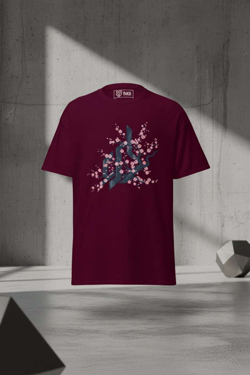 Unisex T-Shirt "CYBER FLOWER" - Streetwear - size_range | Black Ursus