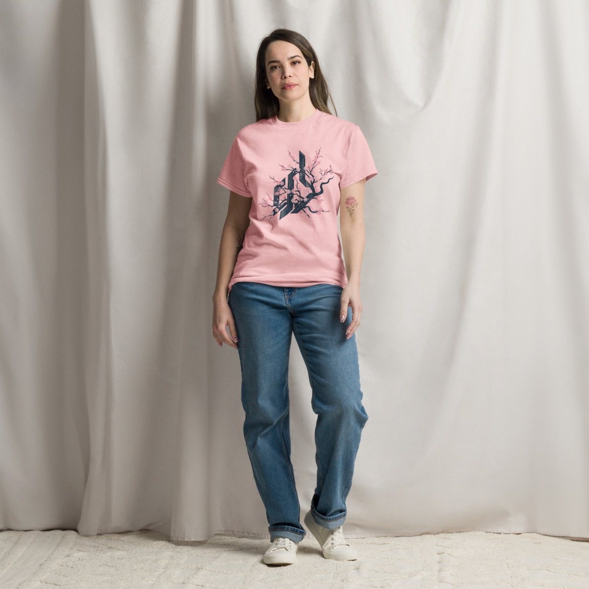 Unisex T-Shirt "CYBER FLOWER" - Streetwear - size_range | Black Ursus