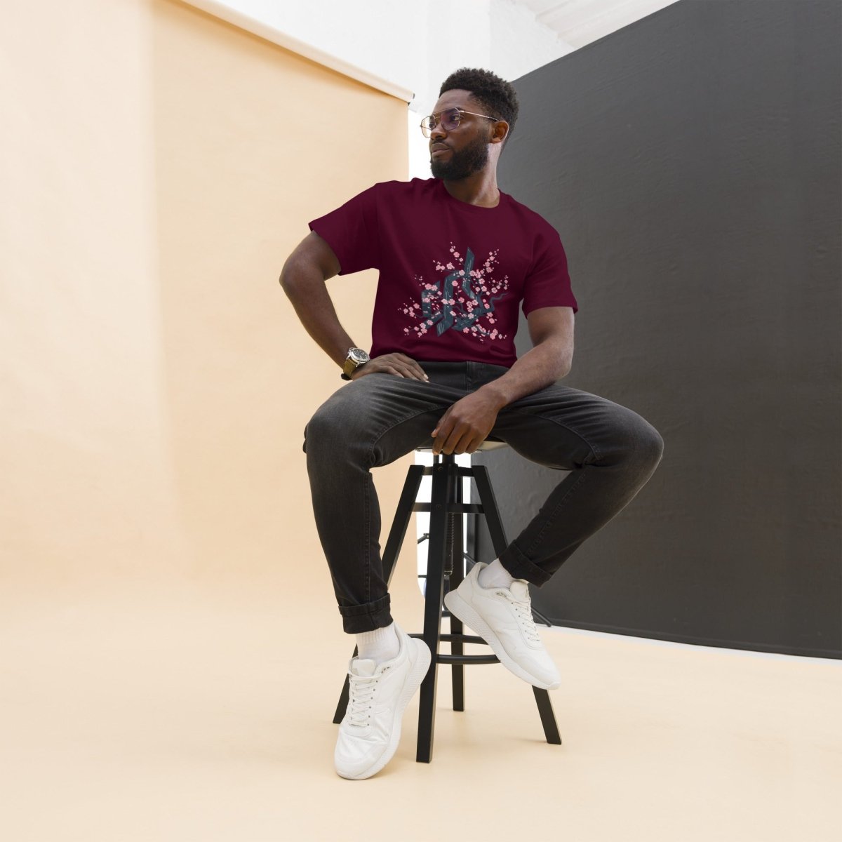 Unisex T-Shirt "CYBER FLOWER" - Streetwear - size_range | Black Ursus