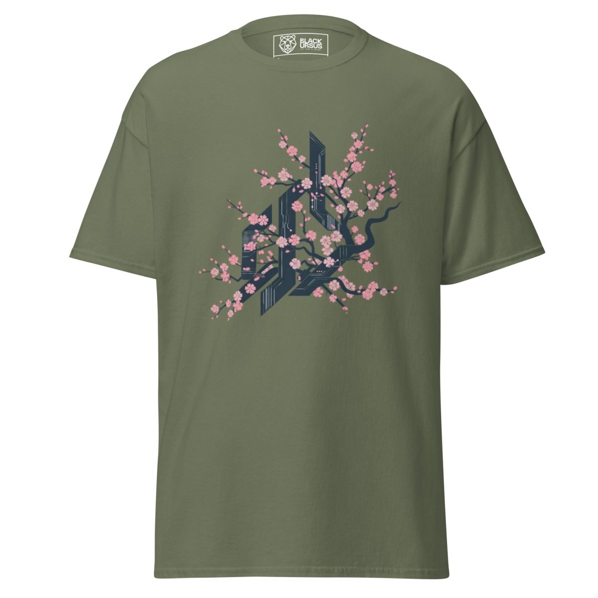 Unisex T-Shirt "CYBER FLOWER" - Streetwear - size_range | Black Ursus