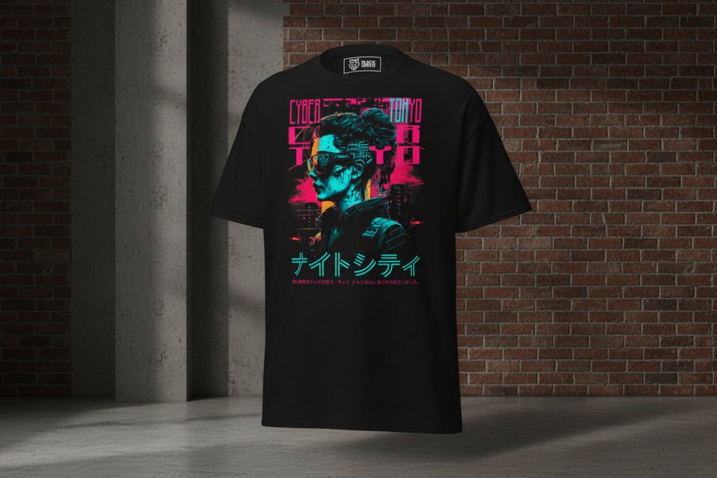 Unisex T-Shirt "Cyber Tokyo" - Streetwear - size_range | Black Ursus