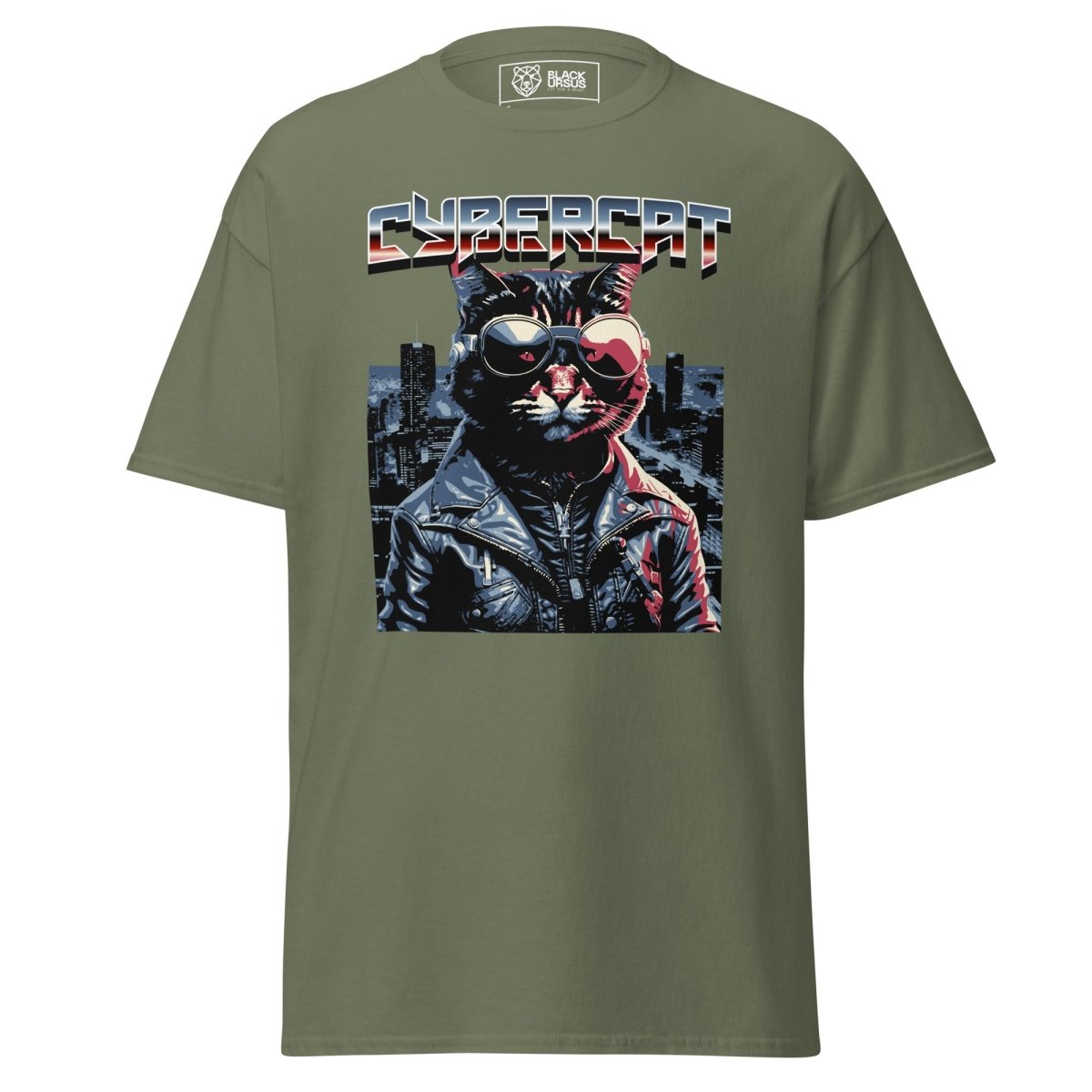 Unisex T-Shirt "Cybercat" - Black Ursus | Urban Streetwear