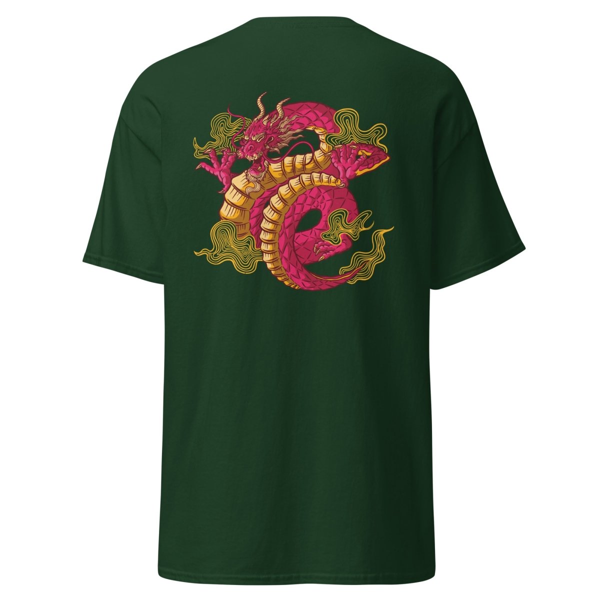 Unisex T-Shirt "Dragon" mit hochwertigem Logo - Stick in Farbe Gold - Streetwear - size_range | Black Ursus