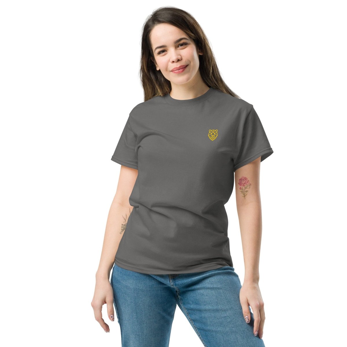 Unisex T-Shirt "Dragon" mit hochwertigem Logo - Stick in Farbe Gold - Streetwear - size_range | Black Ursus