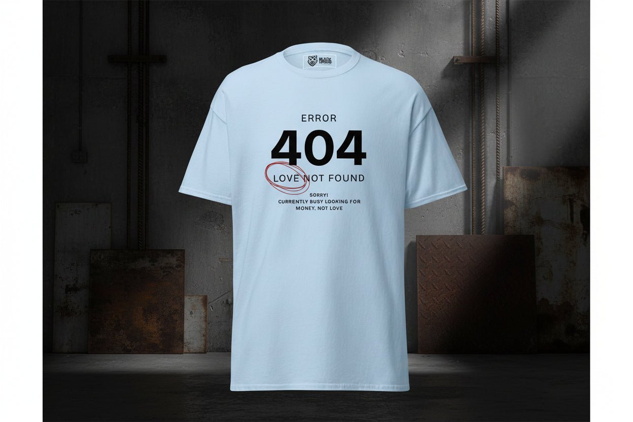 Unisex T-Shirt „Error 404“ - Streetwear - size_range | Black Ursus