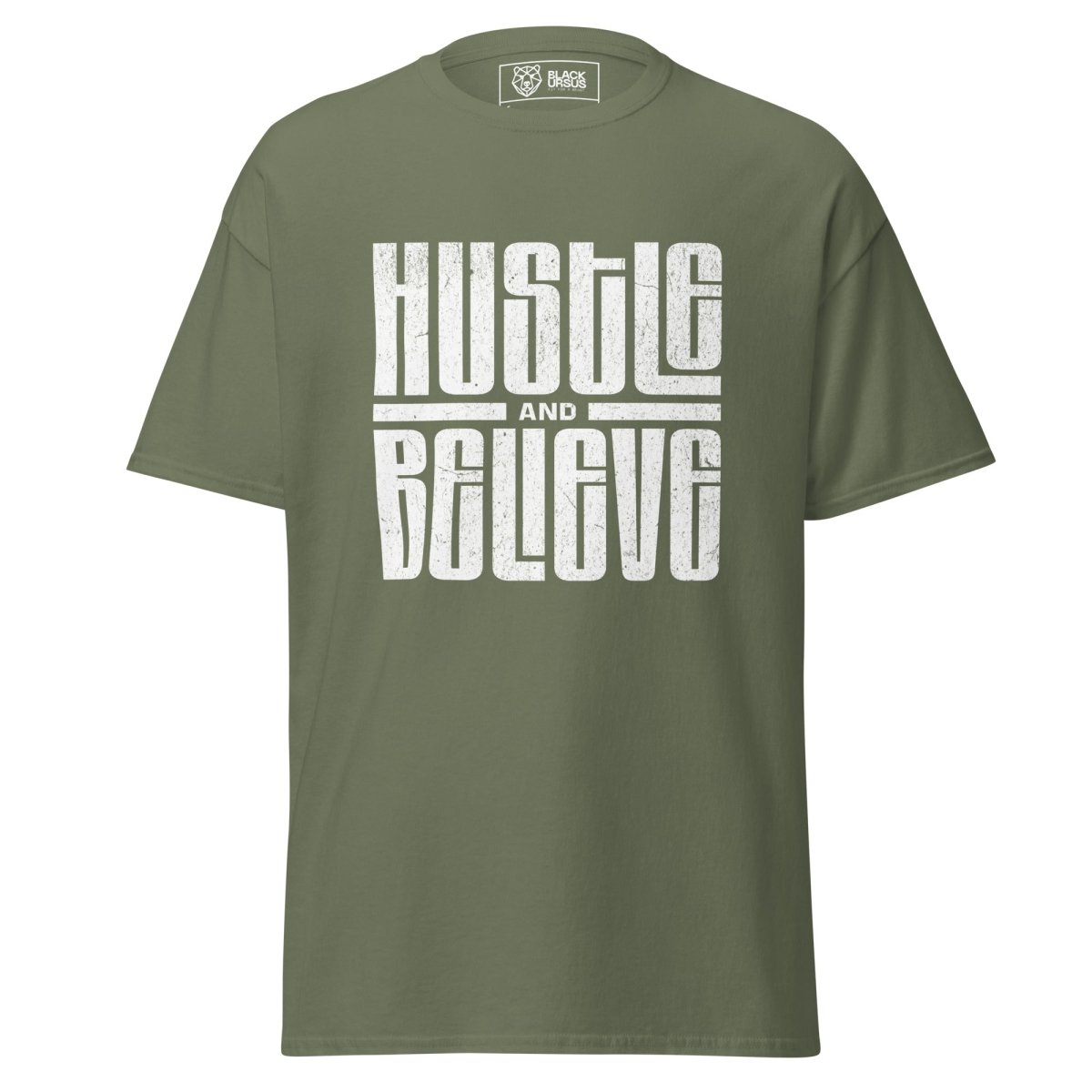 Gym T-Shirt "Hustle and Believe" – Unisex Streetwear S–5XL | Black Ursus - Streetwear - size_range | Black Ursus