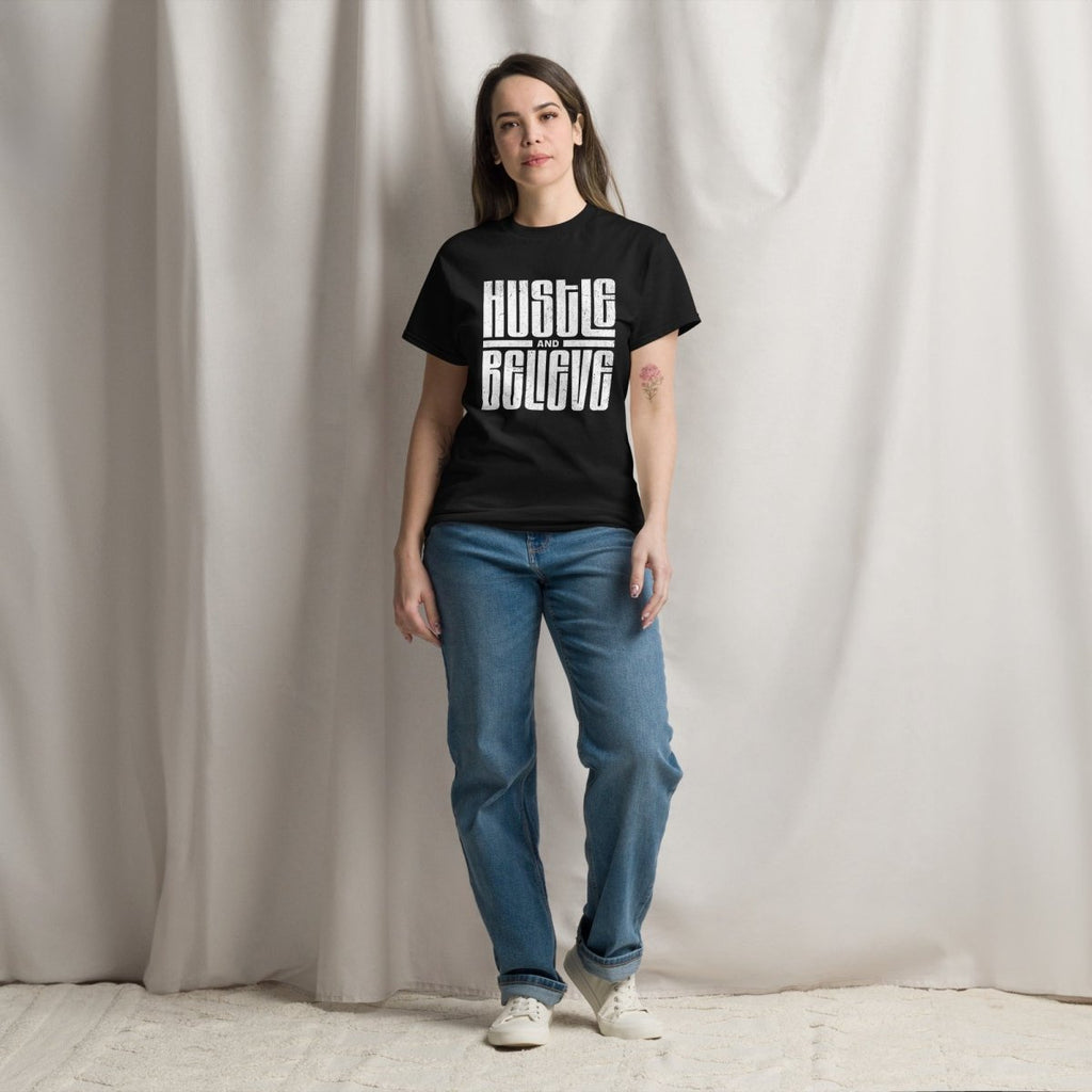Gym T-Shirt "Hustle and Believe" – Unisex Streetwear S–5XL | Black Ursus - Streetwear - size_range | Black Ursus