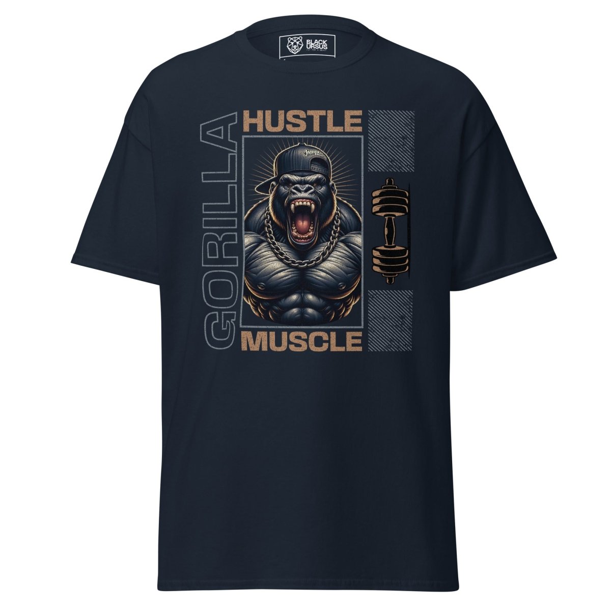 Gym T-Shirt "Hustle Muscle" – Heavyweight Streetwear S–5XL | Black Ursus - Streetwear - size_range | Black Ursus