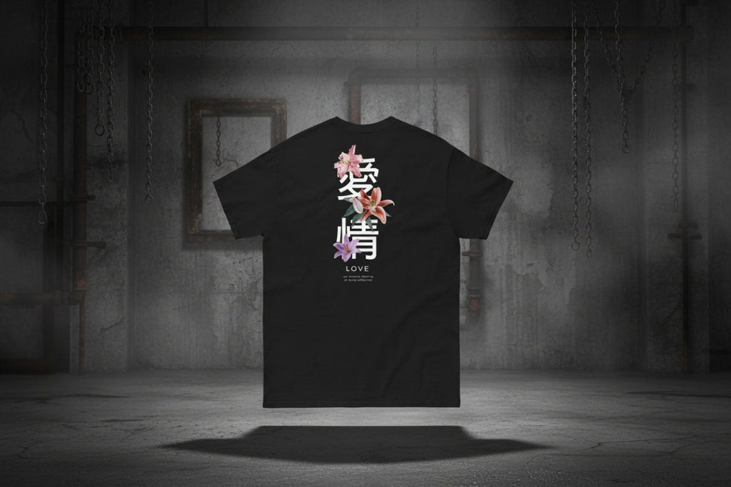 Unisex T-Shirt "JP Flower" mit hochwertigem Logo - Stick in Farbe Gold - Streetwear - size_range | Black Ursus