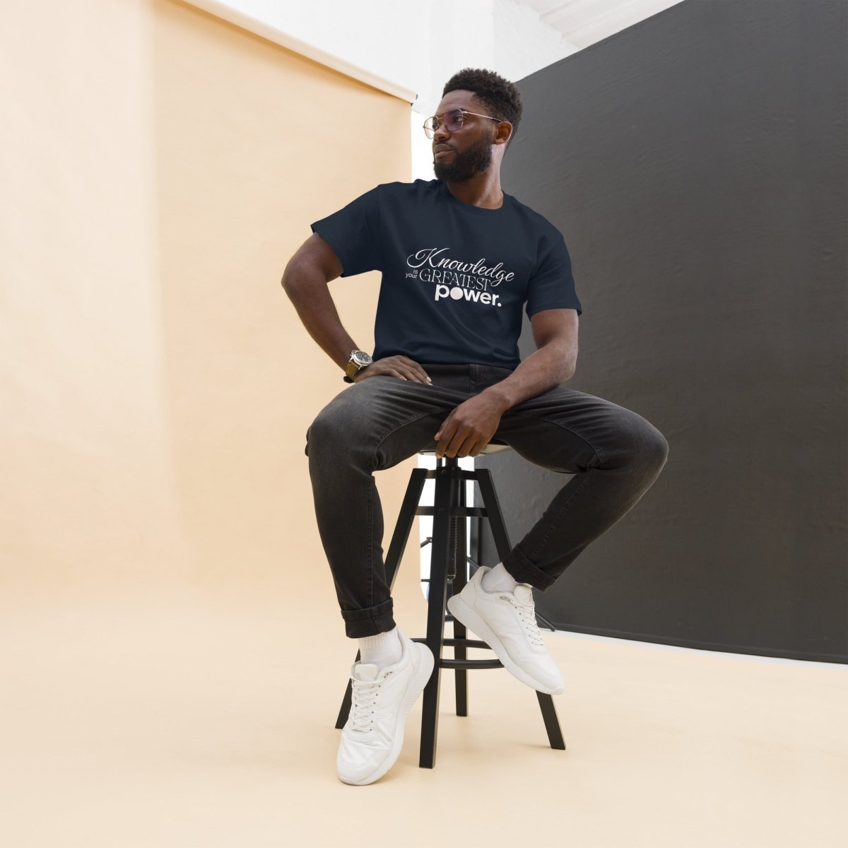 Unisex T-Shirt "Knowledge" - Streetwear - size_range | Black Ursus