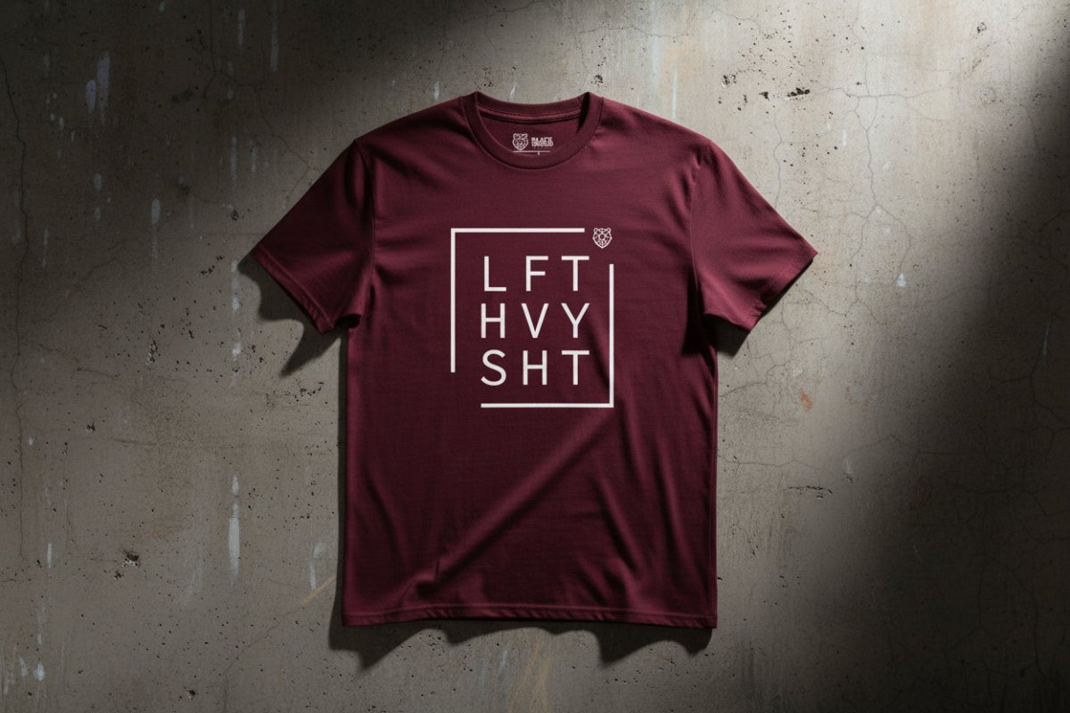 Unisex T-Shirt " LFT HVY SHT" - Streetwear - size_range | Black Ursus
