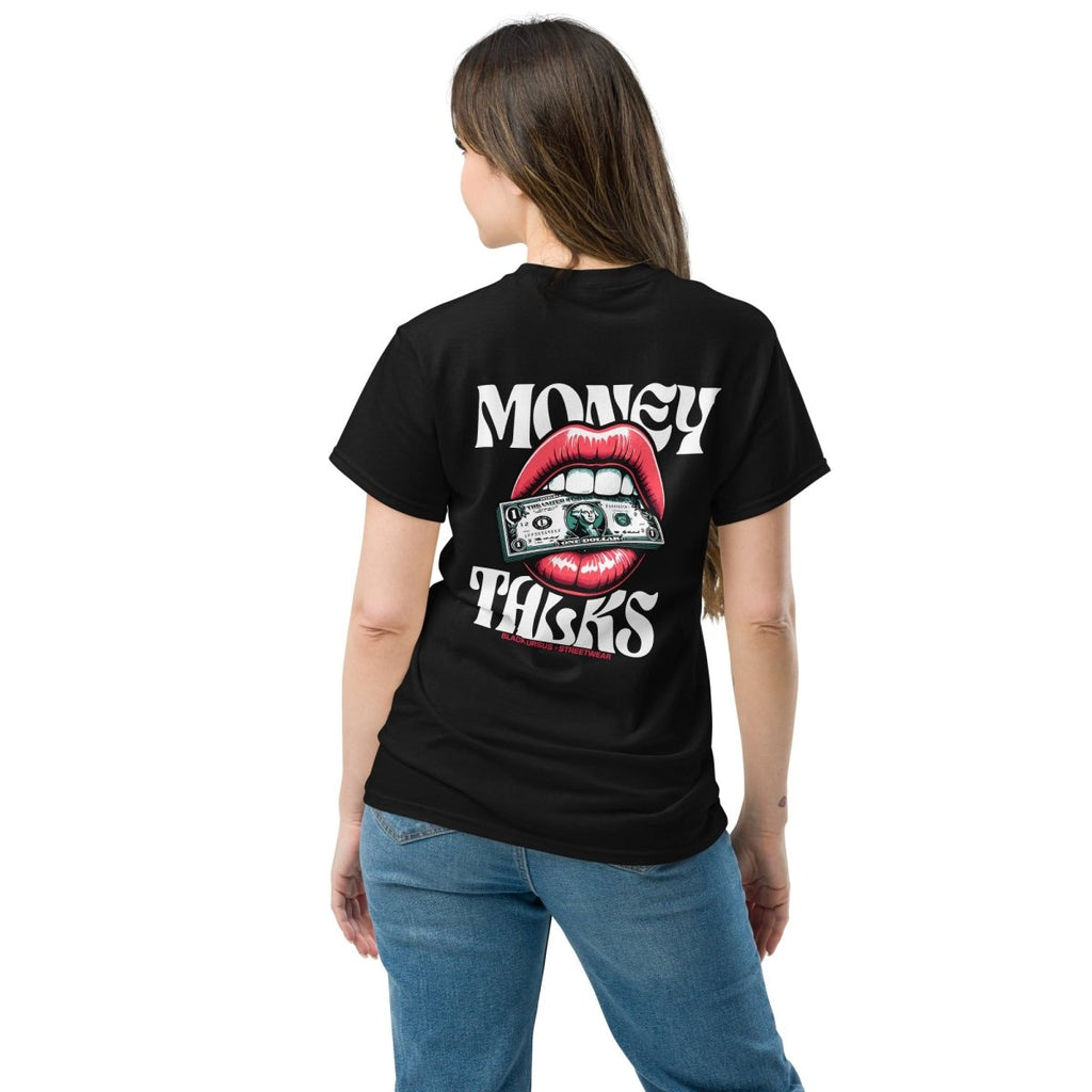Unisex T-Shirt "Money Talks" mit hochwertigem Logo - Stick in Farbe Gold - Streetwear - size_range | Black Ursus