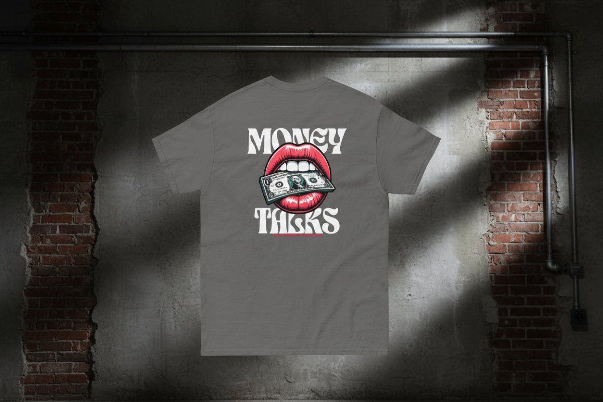 Unisex T-Shirt "Money Talks" mit hochwertigem Logo - Stick in Farbe Gold - Streetwear - size_range | Black Ursus