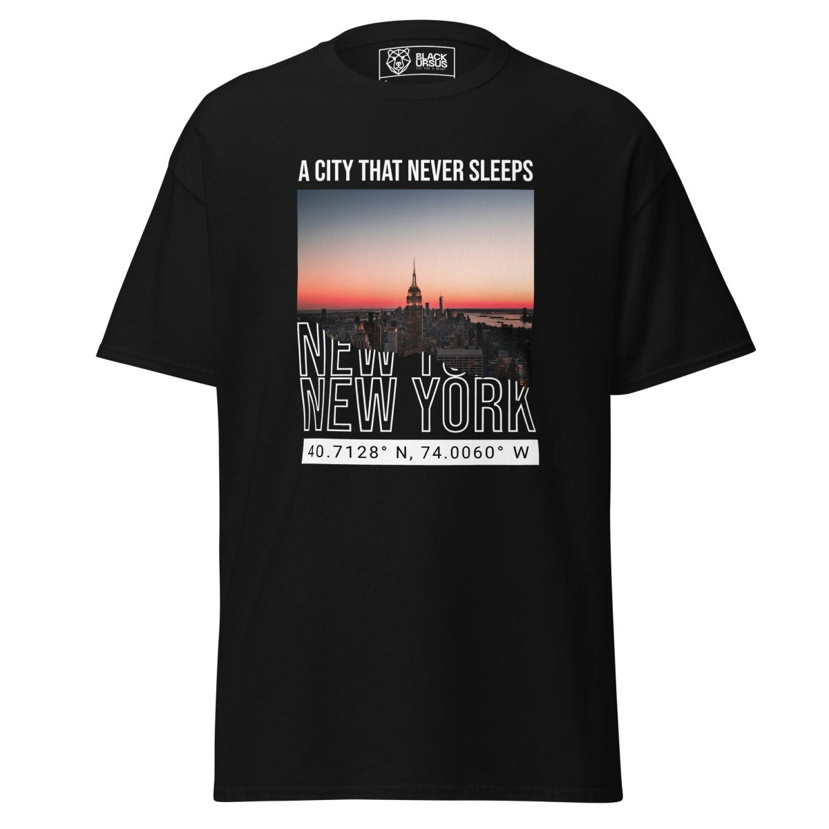 Unisex T-Shirt "Never Sleep" - Streetwear - size_range | Black Ursus