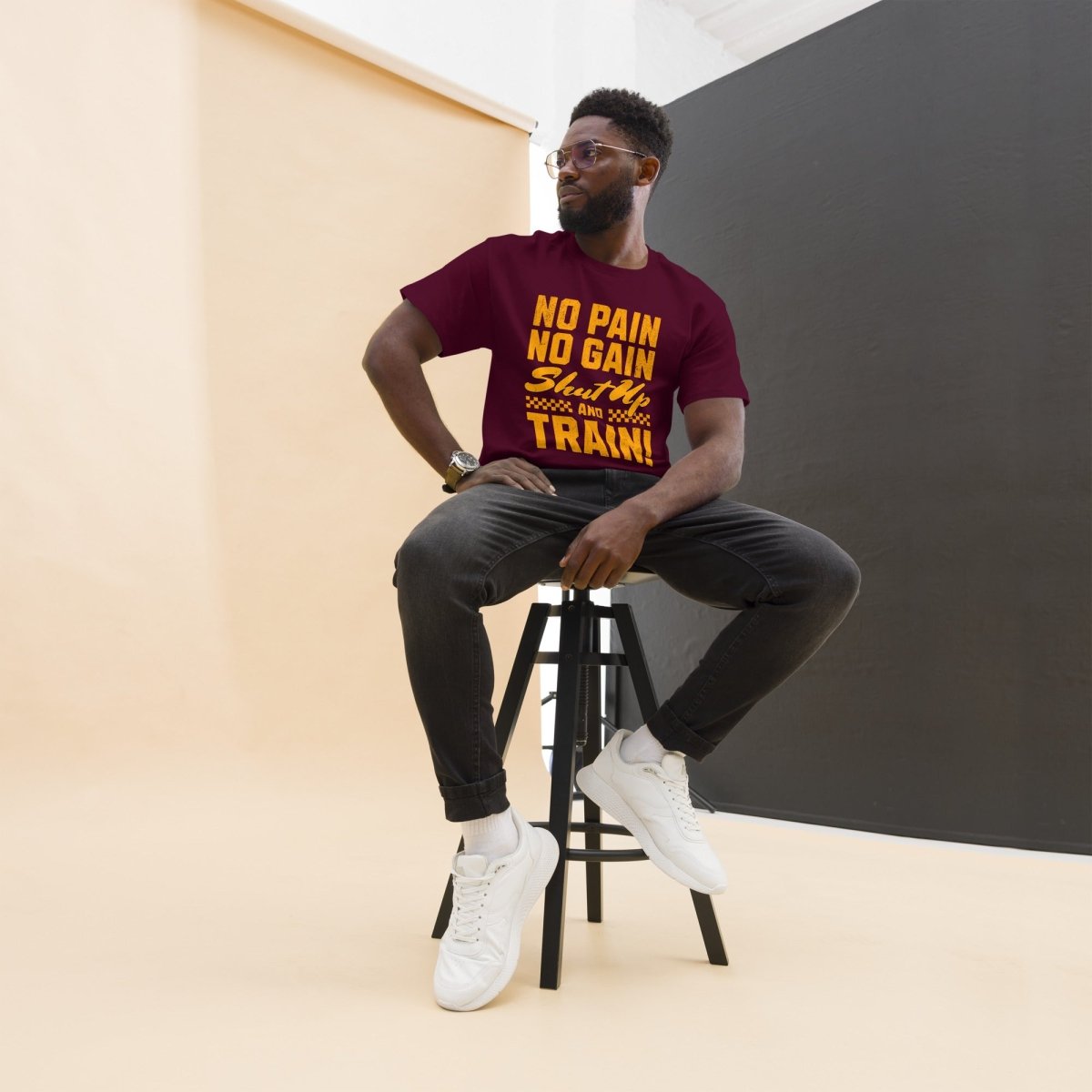 Gym T-Shirt "NO PAIN" – Unisex Streetwear, S–5XL | Black Ursus - Streetwear - size_range | Black Ursus