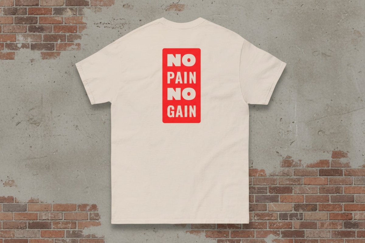 Unisex T-Shirt "NoPain" mit hochwertigem Logo - Stick in Navy Blau - Streetwear - size_range | Black Ursus