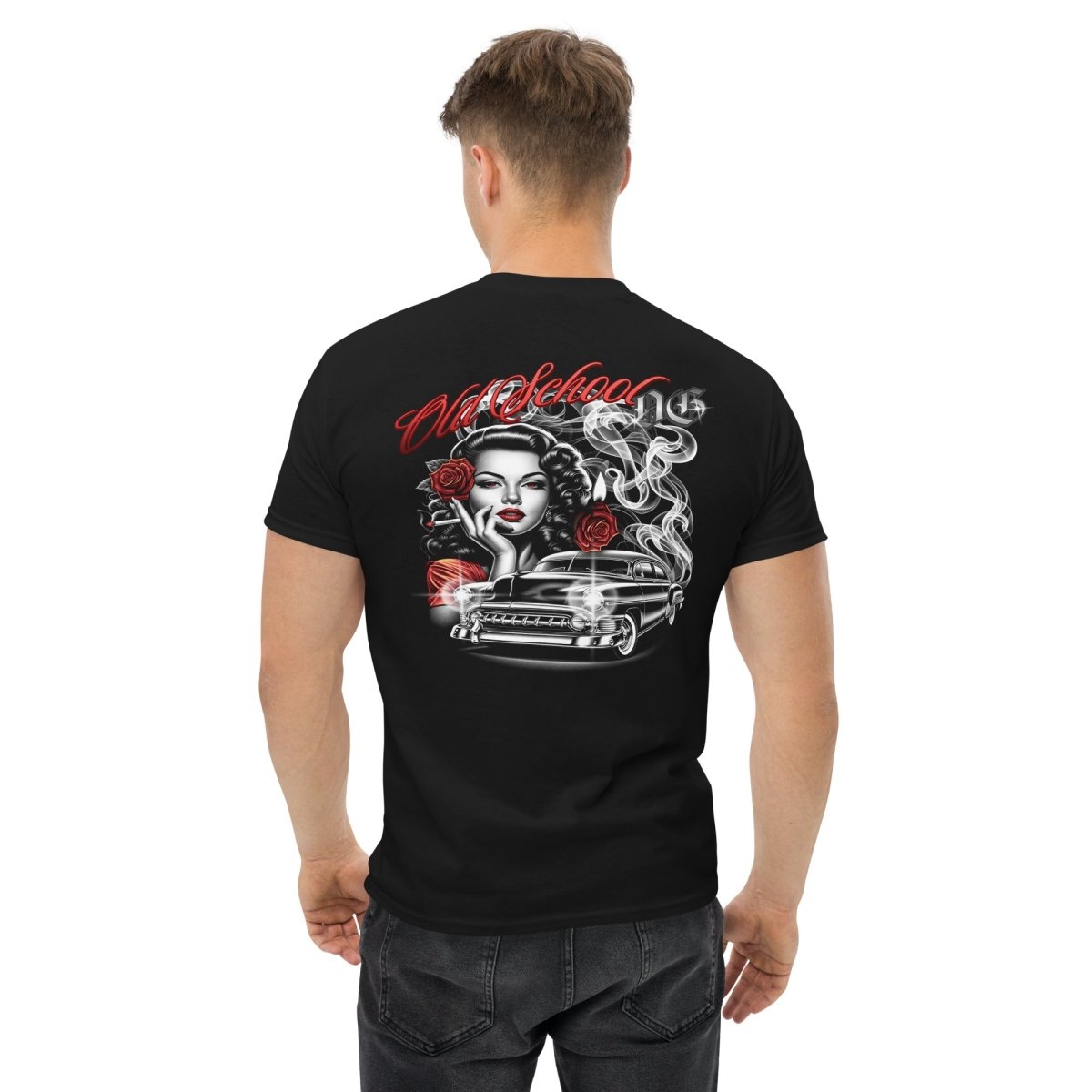 Unisex T-Shirt "Old School" mit hochwertigem Logo - Stick in Farbe Gold - Streetwear - size_range | Black Ursus