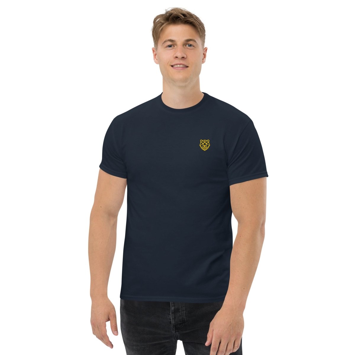 Unisex T-Shirt "Old School" mit hochwertigem Logo - Stick in Farbe Gold - Streetwear - size_range | Black Ursus