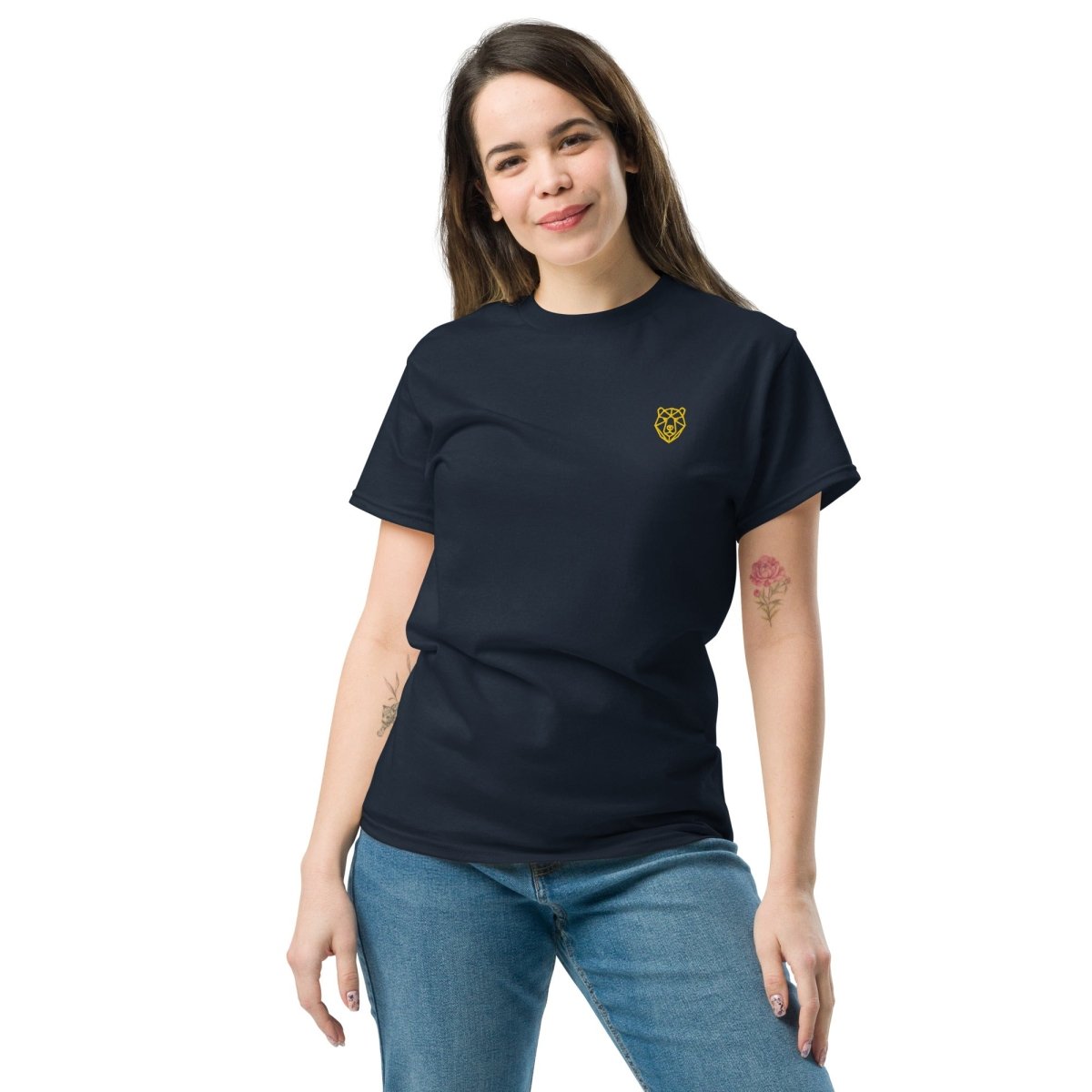 Unisex T-Shirt "Old School" mit hochwertigem Logo - Stick in Farbe Gold - Streetwear - size_range | Black Ursus