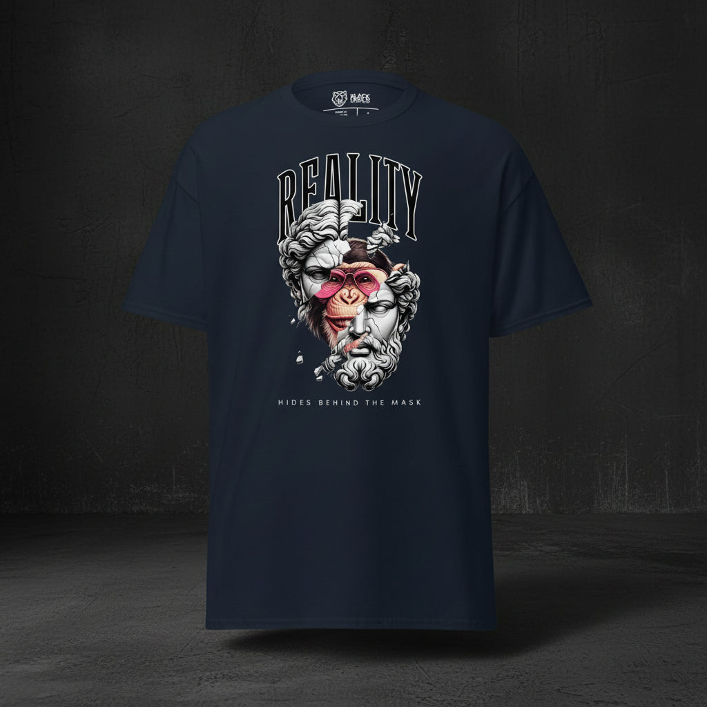 Unisex T-Shirt „Reality Mask“ - Streetwear - size_range | Black Ursus