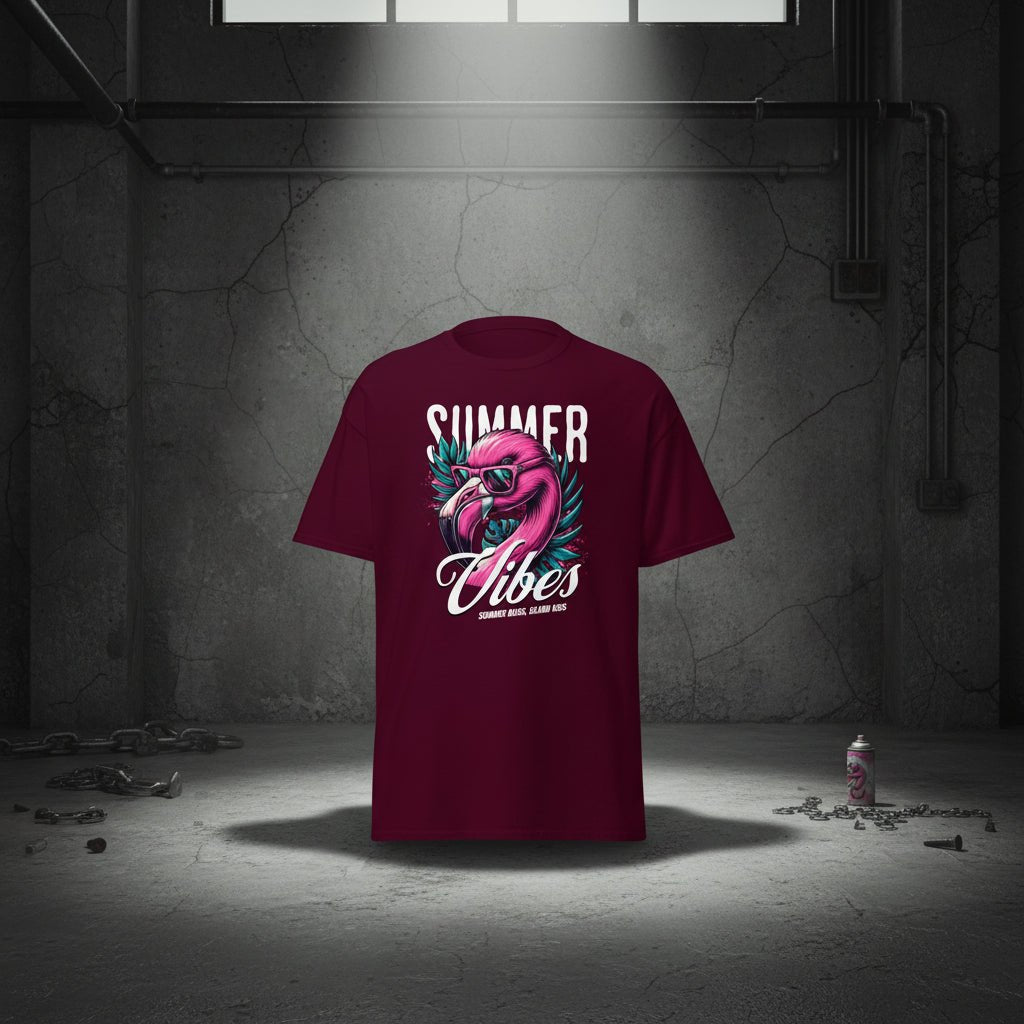 Unisex T-Shirt "Summer Flamingo" - Streetwear - size_range | Black Ursus