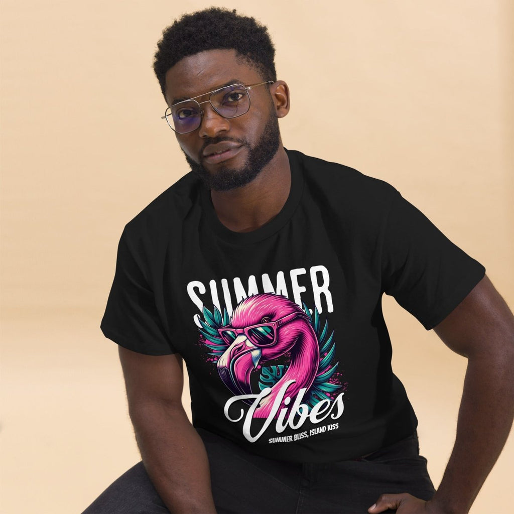 Unisex T-Shirt "Summer Flamingo" - Streetwear - size_range | Black Ursus