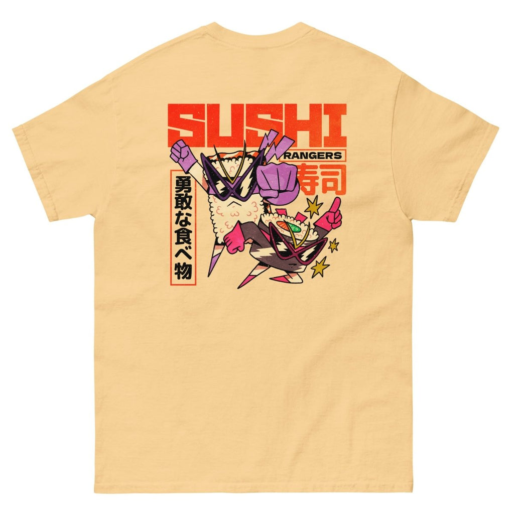 Unisex T-Shirt "Sushi Rangers" mit hochwertigem Logo - Stick mit hochwertigem Logo - Stick in Navy Blau - Streetwear - size_range | Black Ursus