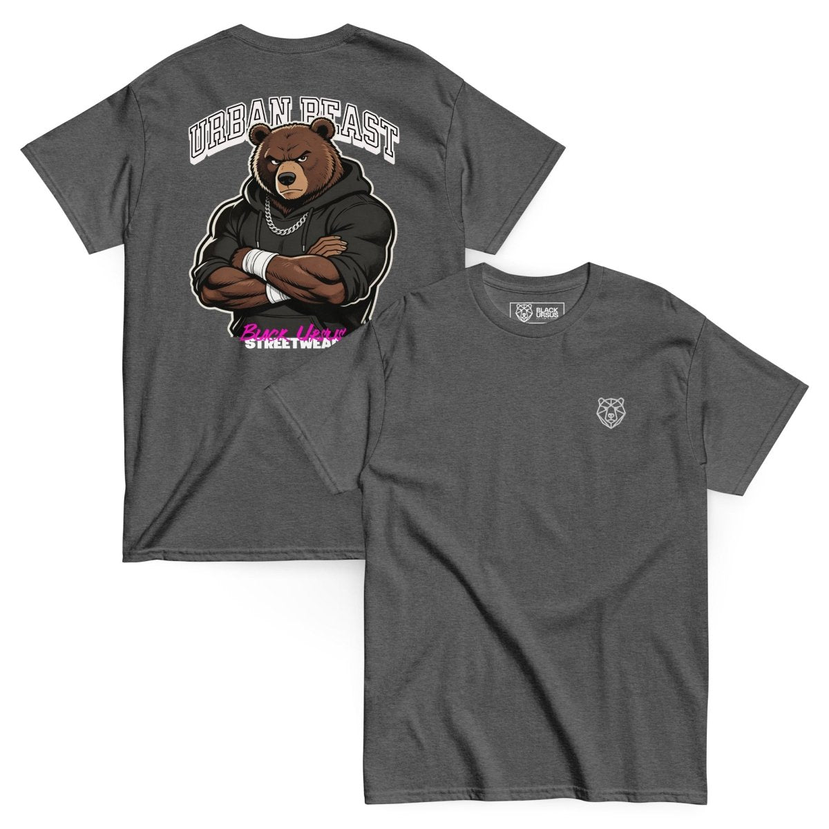 Unisex T-Shirt "URBAN BEAST" mit hochwertigem Logo - Stick in Weiß - Streetwear - size_range | Black Ursus
