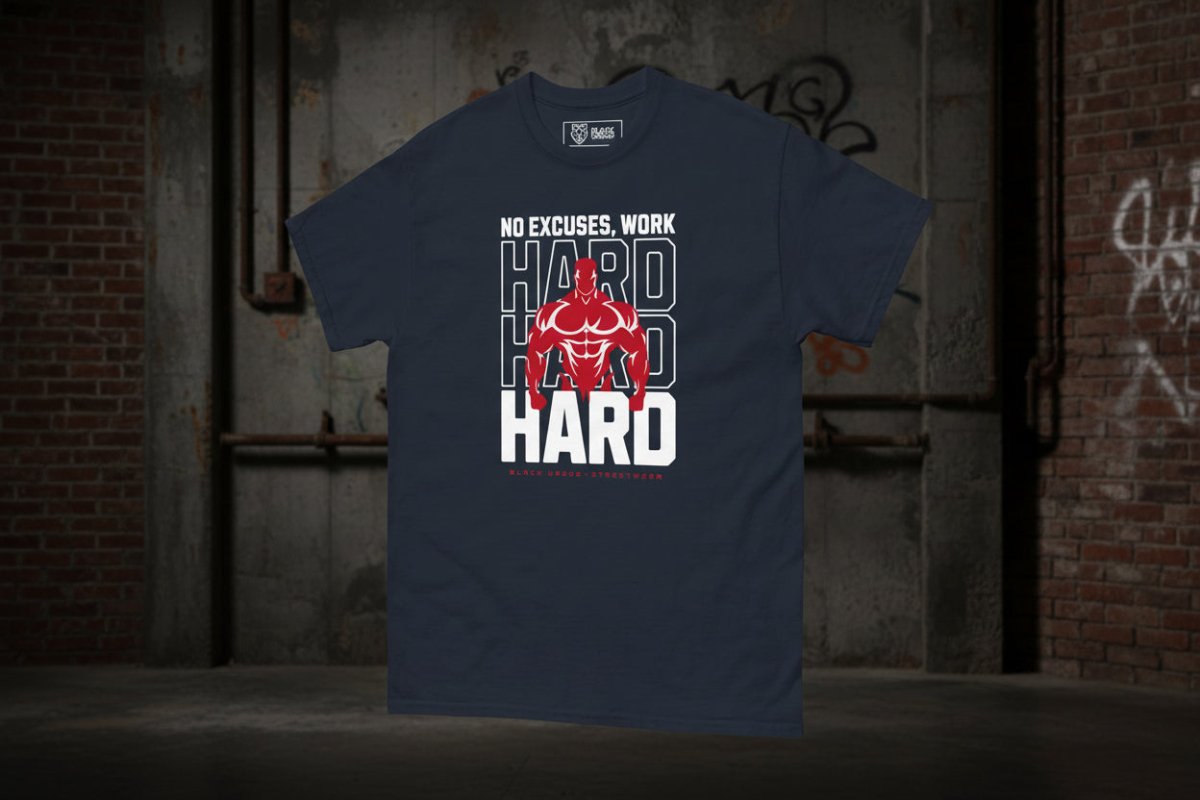 Unisex T-Shirt " Work Hard" - Streetwear - size_range | Black Ursus