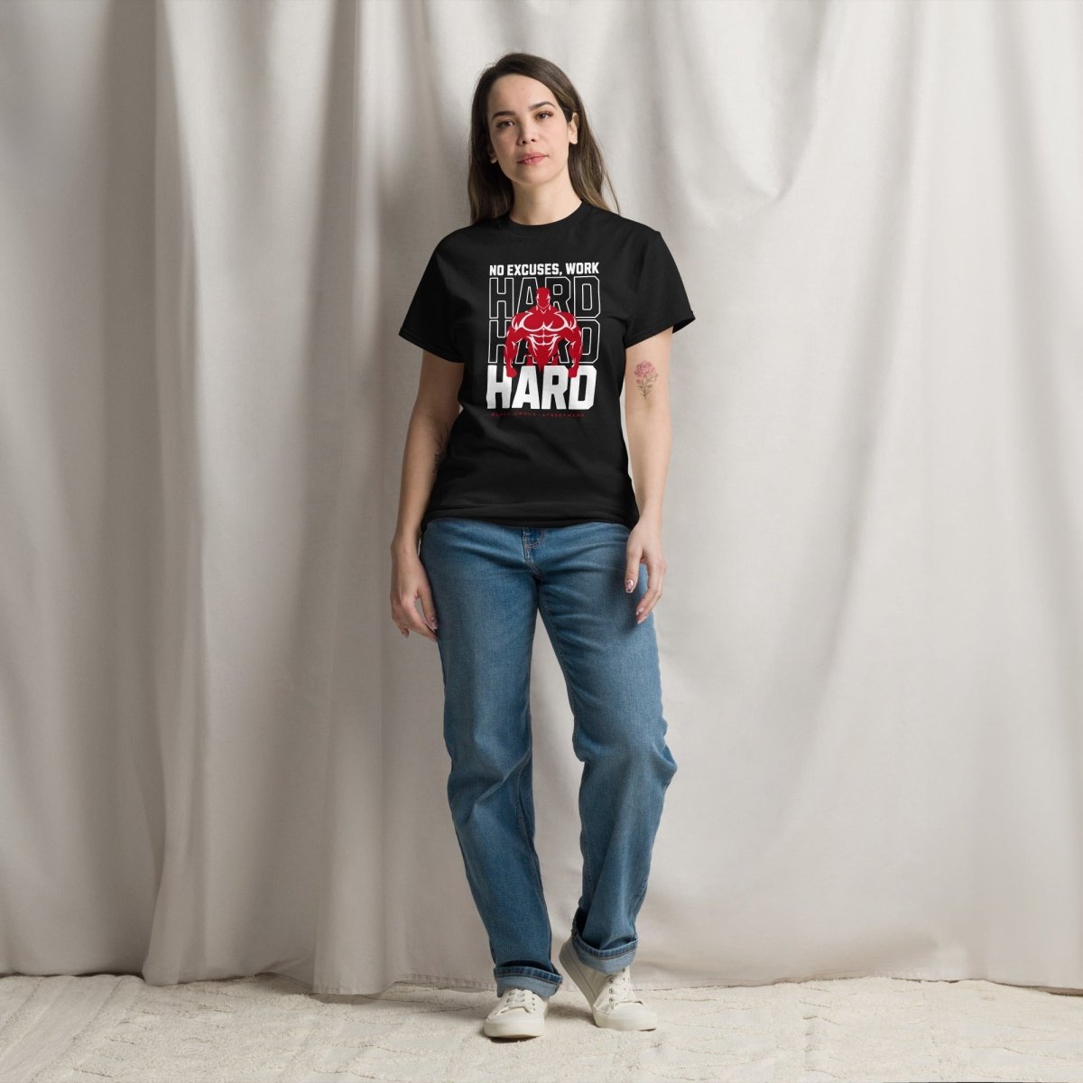 Unisex T-Shirt " Work Hard" - Streetwear - size_range | Black Ursus