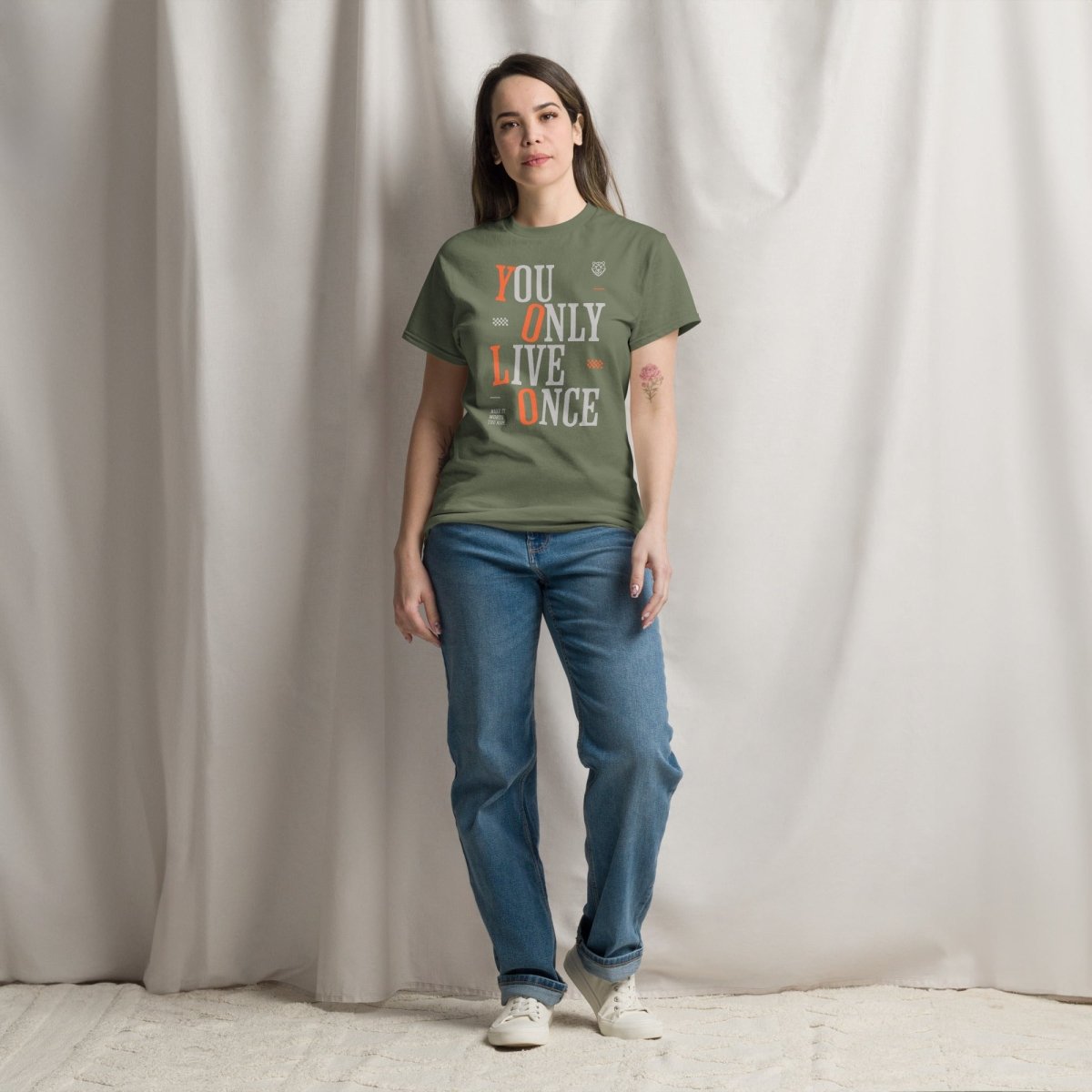 Unisex T-Shirt "YOLO" - Streetwear - size_range | Black Ursus