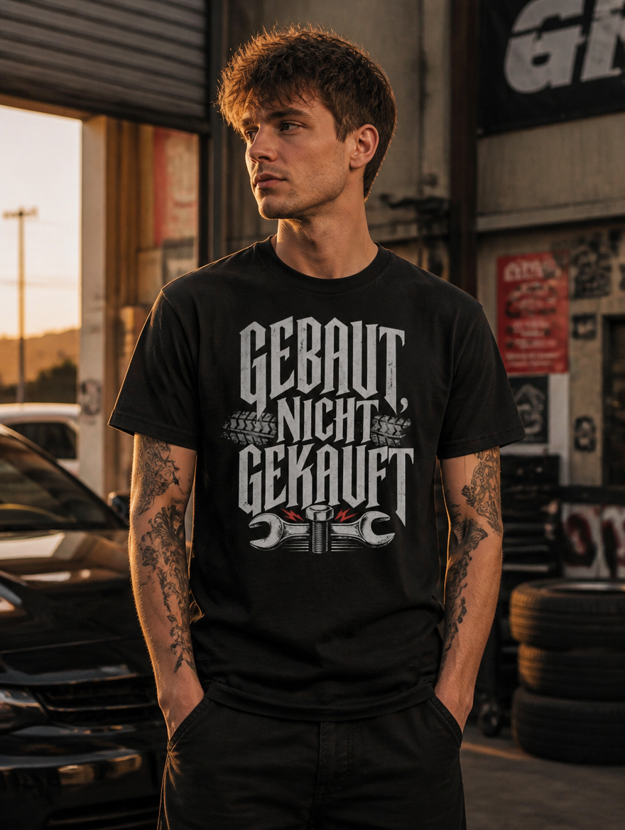 Black Ursus T-Shirt Gebaut Nicht Gekauft Lifestyle